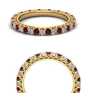0.75 Ct. Classic Round Ruby Eternity Band